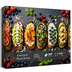 Assorted Bruschetta Jigsaw Puzzle 1000 Pieces