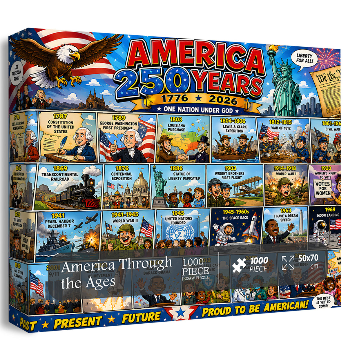 Puzzle America attraverso i secoli 1000 pezzi