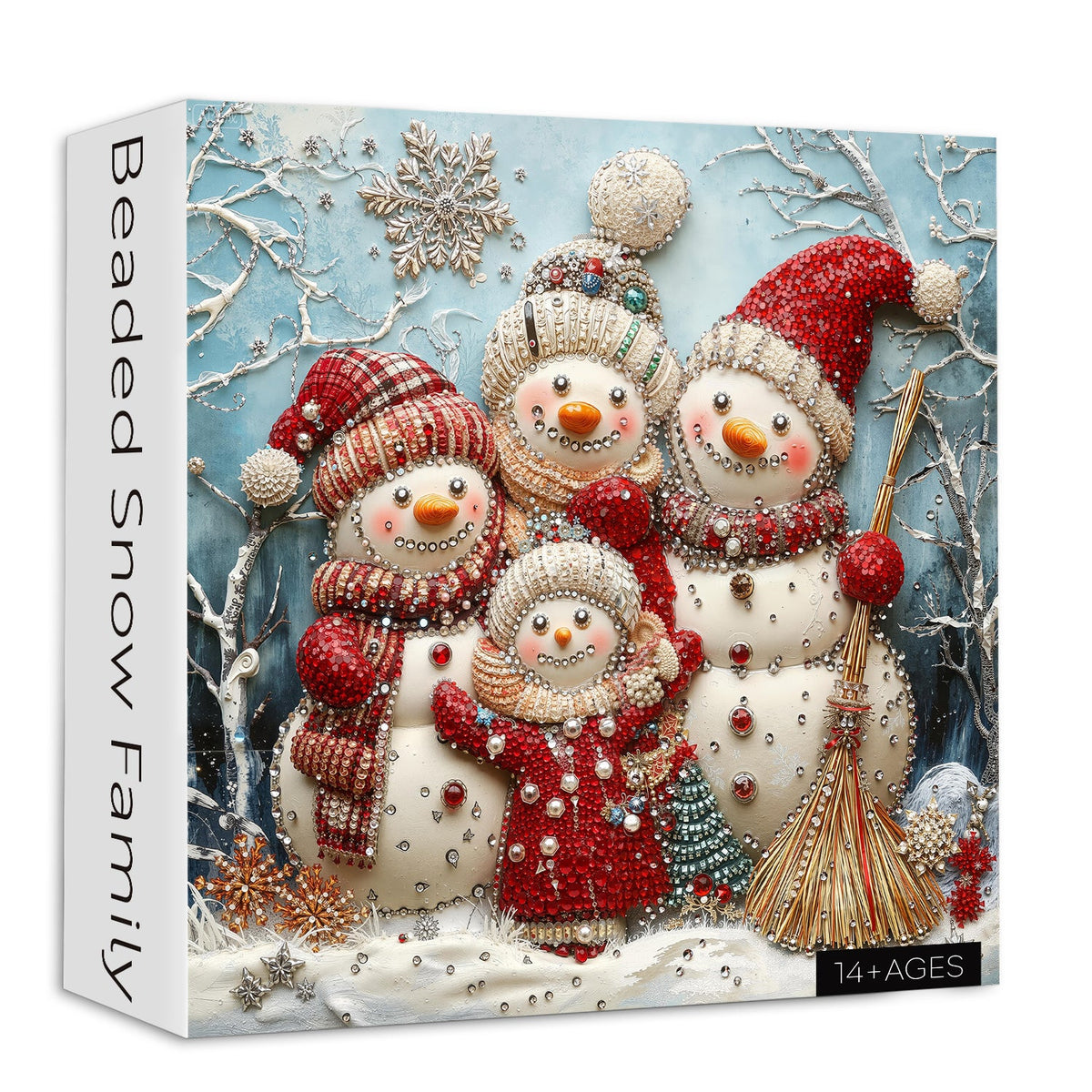Beaded Snow Family Jigsaw Puzzle 1000 Pieces