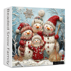 Beaded Snow Family Jigsaw Puzzle 1000 Pieces