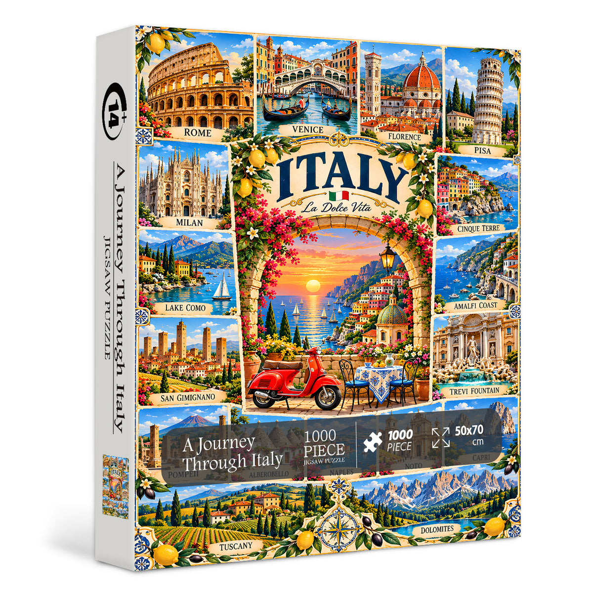 A Journey Through Italy Jigsaw Puzzle 1000 Pieces