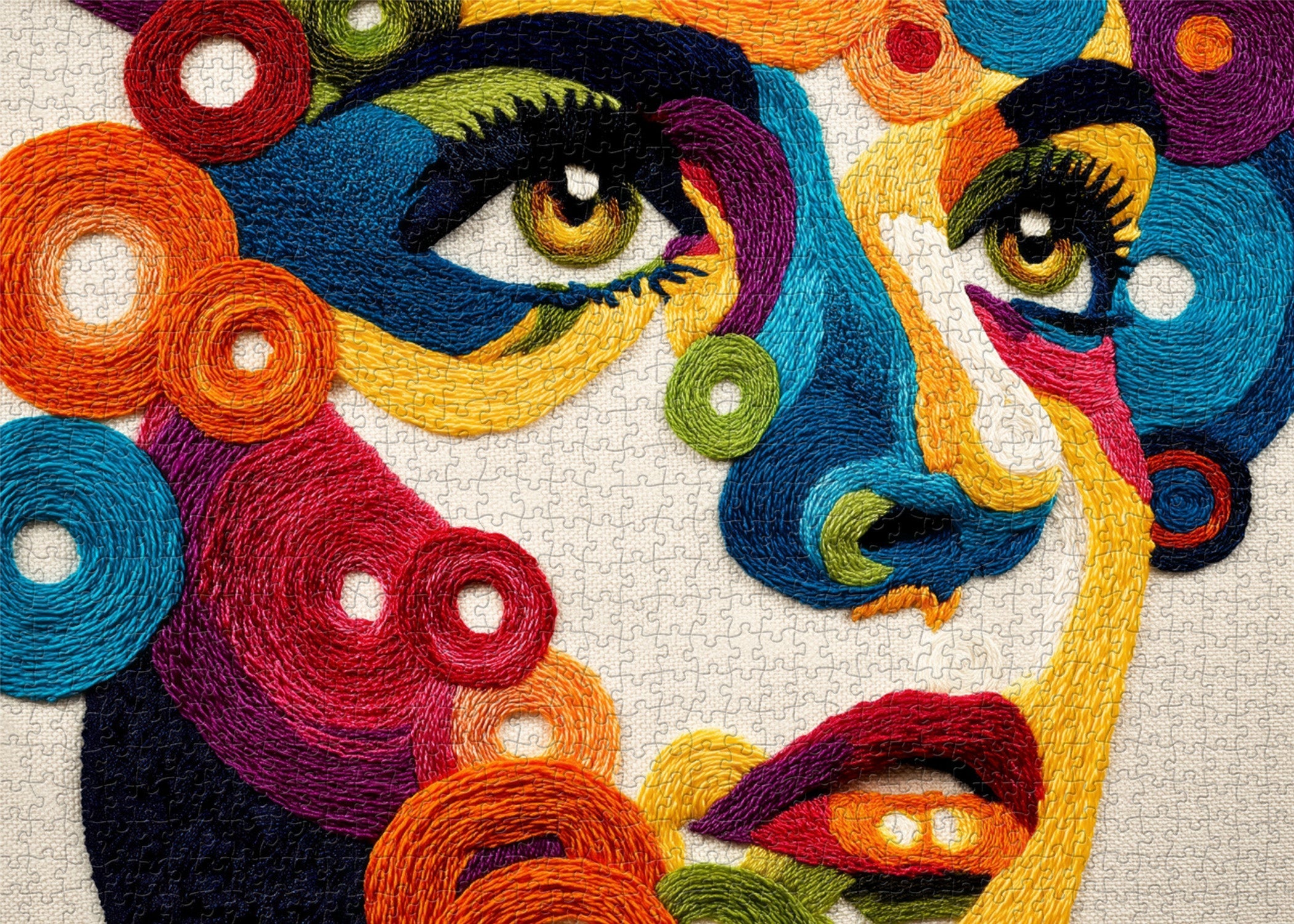Textile Portrait Jigsaw Puzzle 1000 Pieces