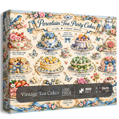 Puzzle vintage con torte da tè, 1000 pezzi