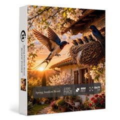 Spring Swallow Brood Jigsaw Puzzle 1000 Pieces