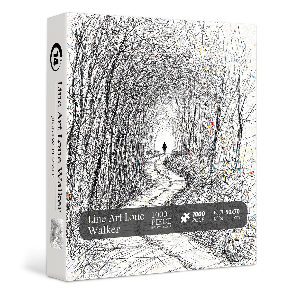 Line Art Lone Walker Jigsaw Puzzle 1000 Pieces