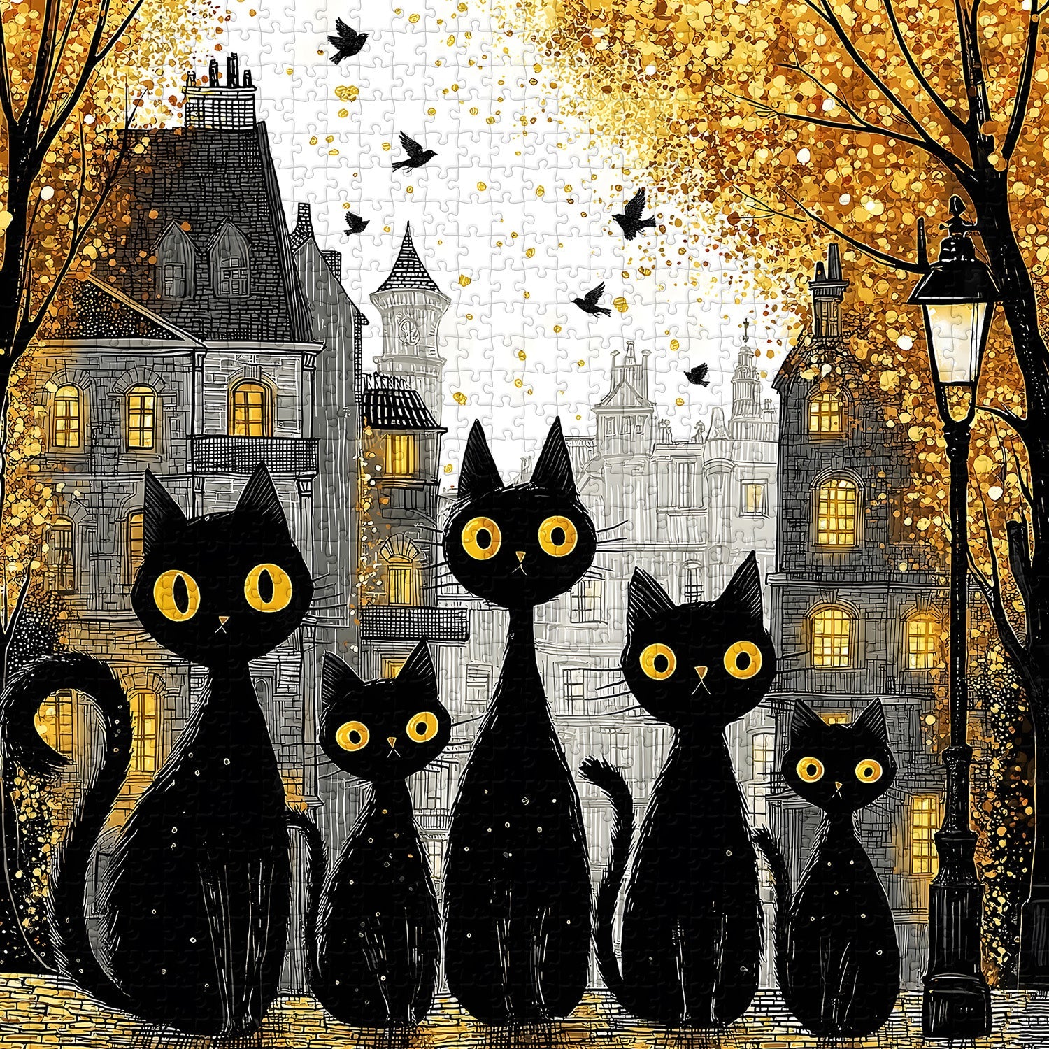 Old Town Cats Puzzle 1000 Teile