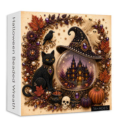 Halloween Beaded Wreath Jigsaw Puzzle 1000 Pieces