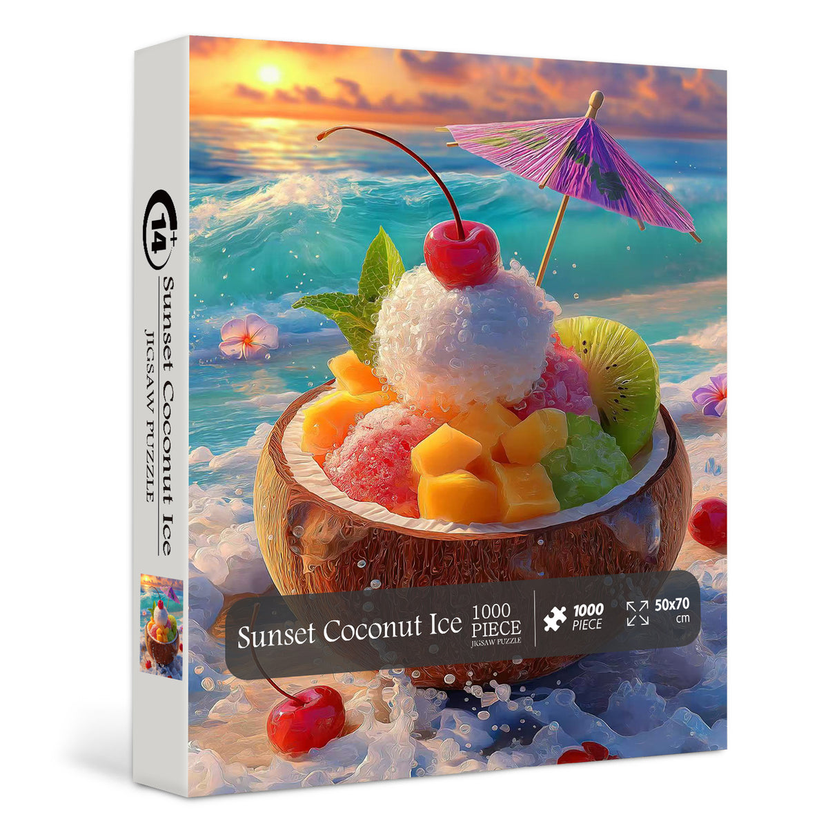 Puzzle Coucher de Soleil Glace à la Noix de Coco 1000 Pièces