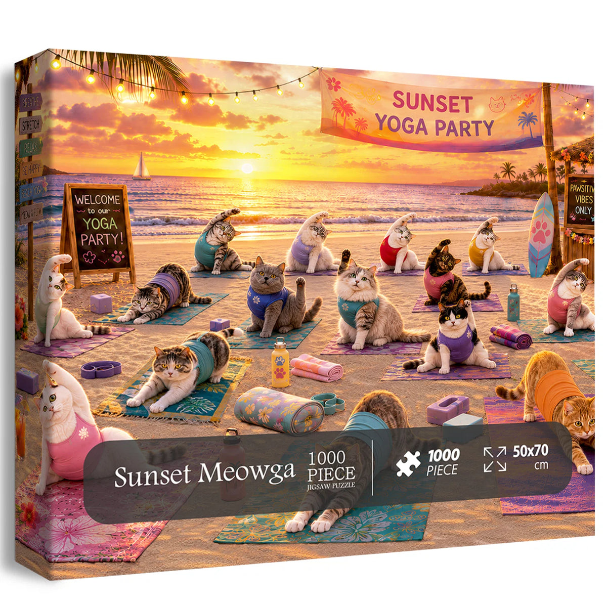 Sunset Meowga Jigsaw Puzzle 1000 Pieces