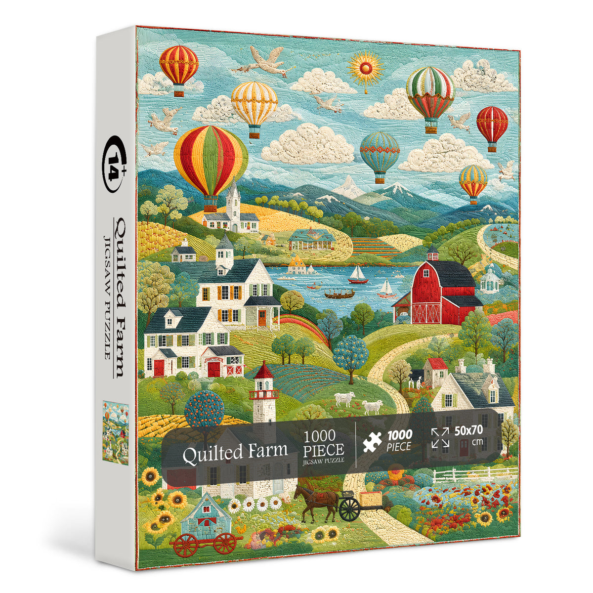Quilted Farm Jigsaw Puzzle 1000 Pieces