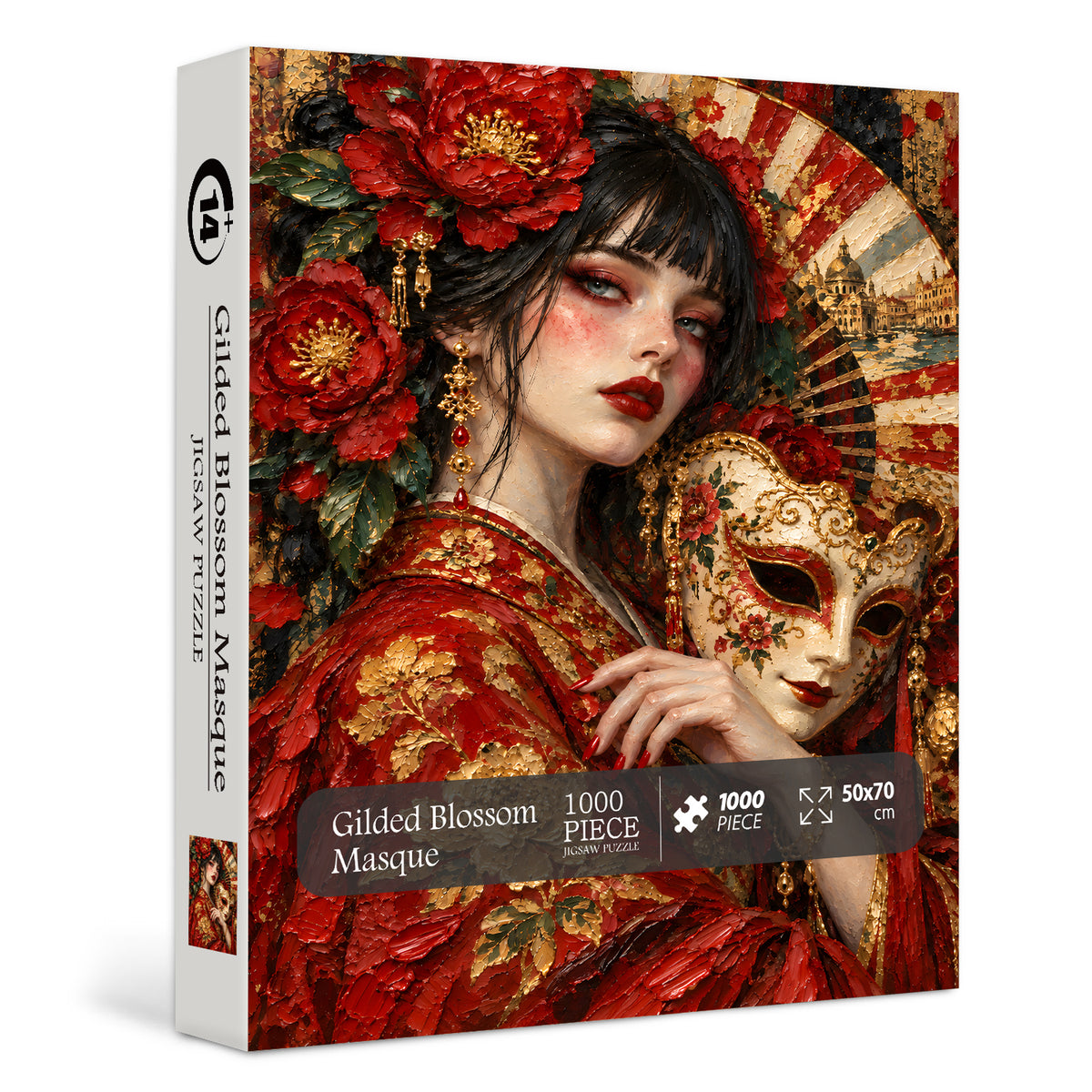 Gilded Blossom Masque Jigsaw Puzzle 1000 Pieces