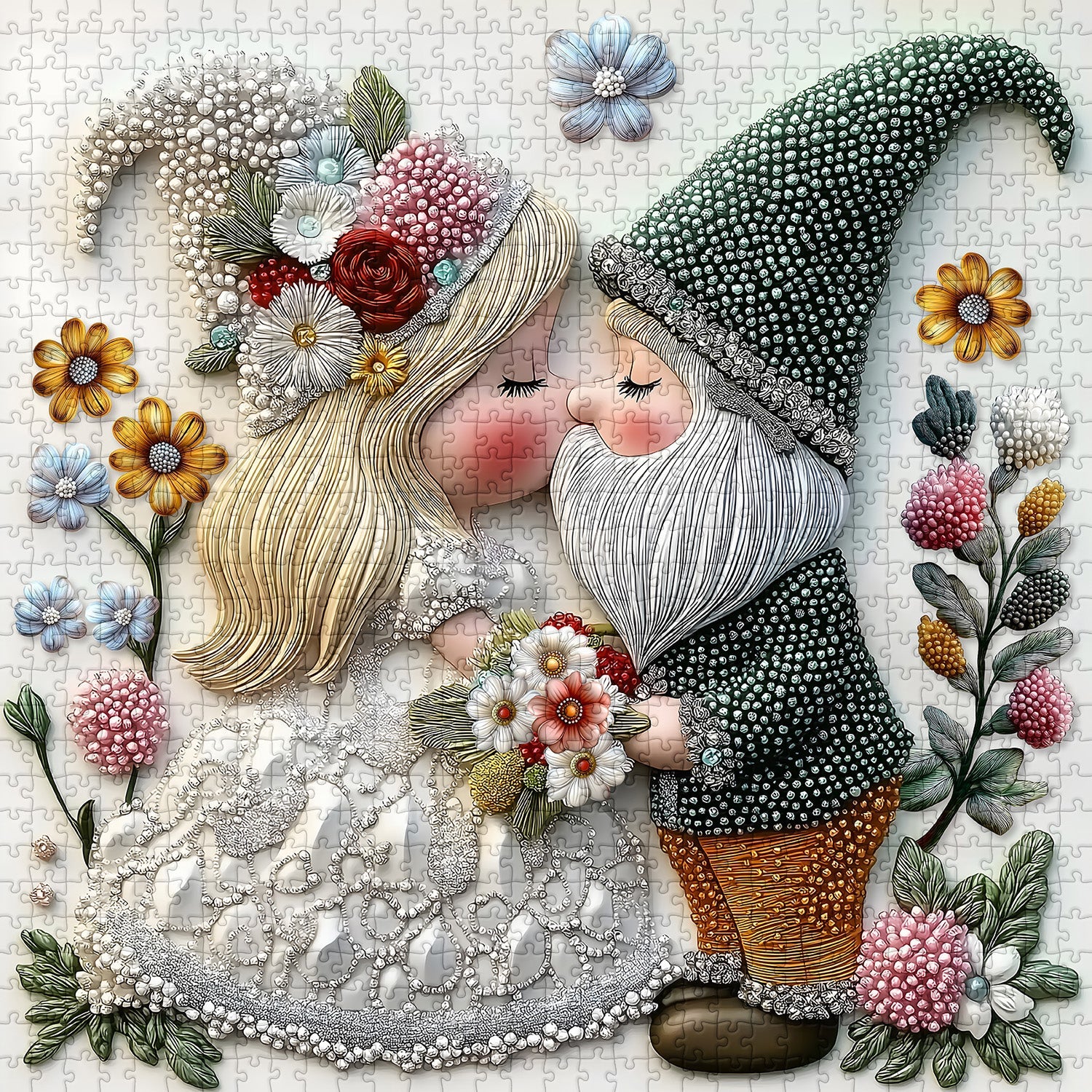 Puzzle Gnomi Innamorati 1000 Pezzi