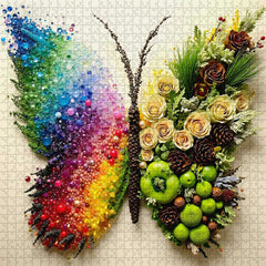 Puzzle con farfalla botanica da 1000 pezzi