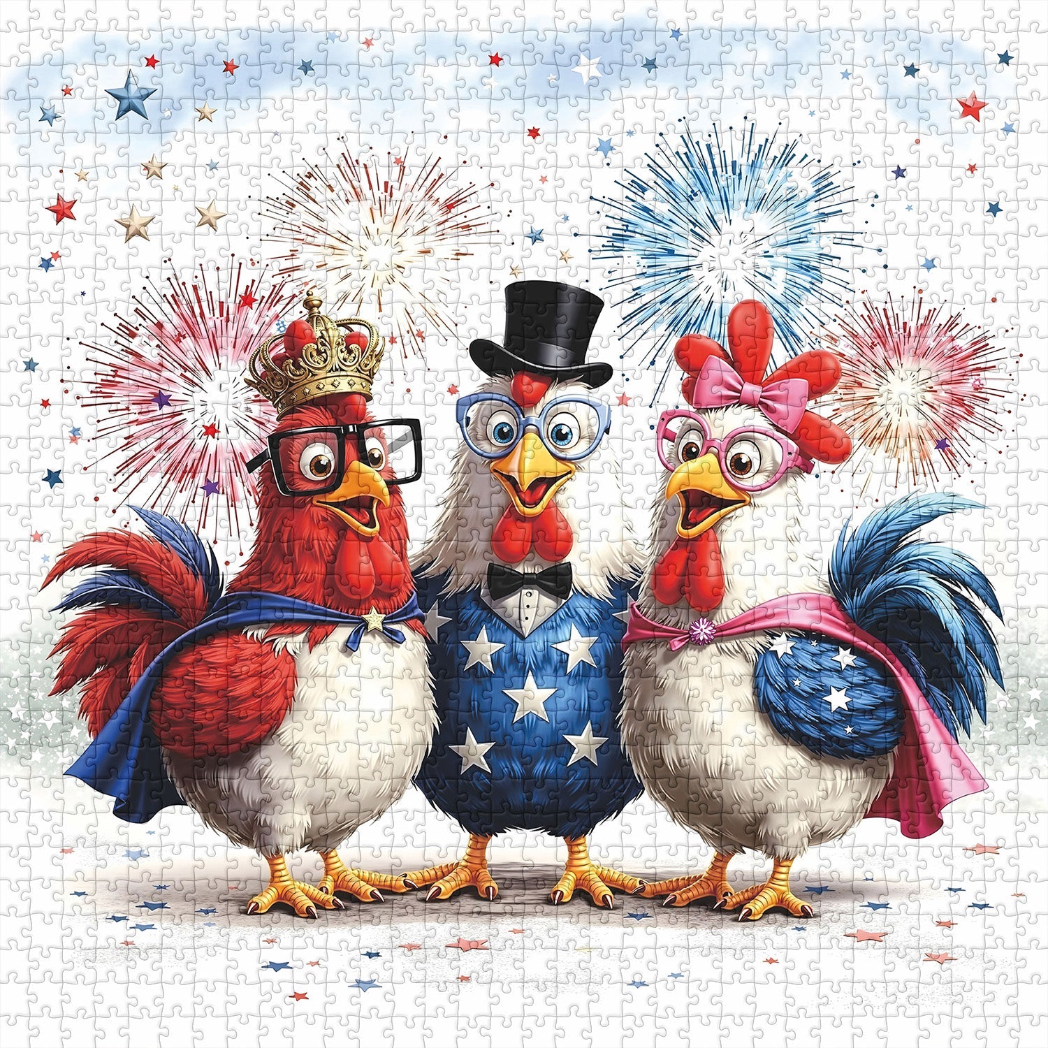 Cheerful Chickens Jigsaw Puzzle 1000 Pieces