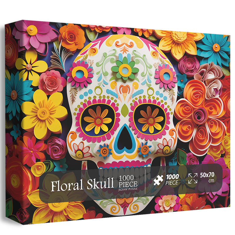 Floral Skull Jigsaw Puzzle 1000 Pieces