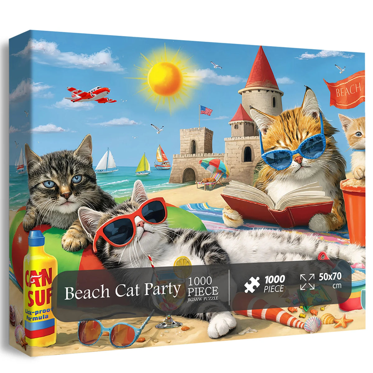 Beach Cat Party Jigsaw Puzzle 1000 piezas
