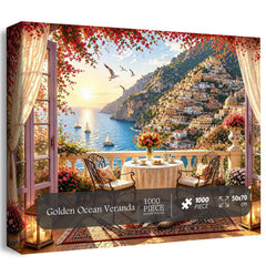 Golden Ocean Veranda Jigsaw Puzzle 1000 Pieces