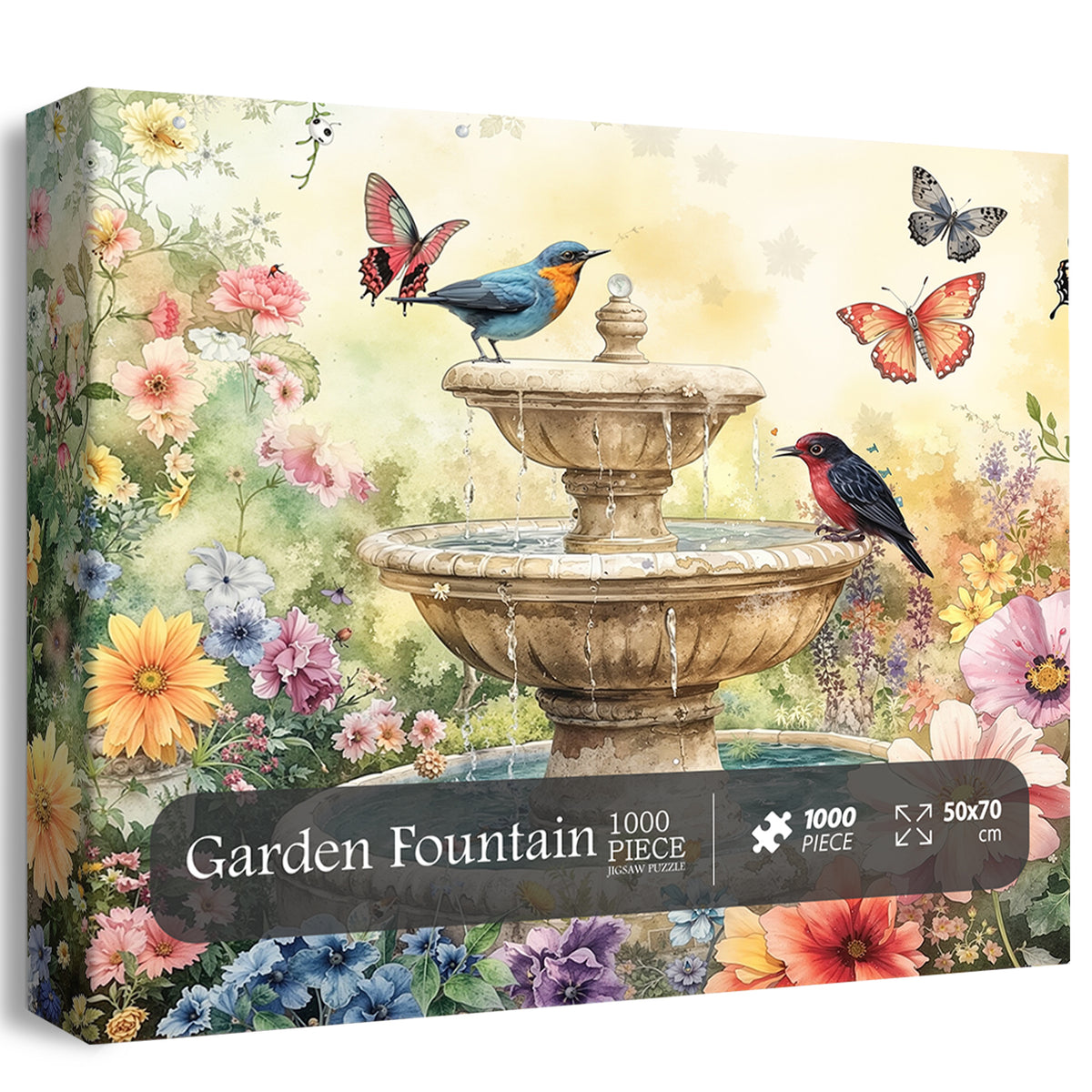 Garden Fountain Jigsaw Puzzle 1000 Pieces