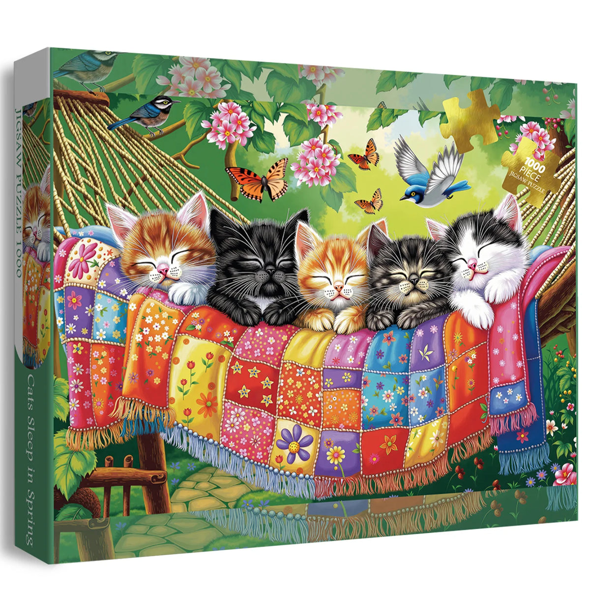 I gatti dormono in primavera Puzzle da 1000 pezzi