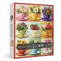 Blooming Teacups Jigsaw Puzzle 1000 Pieces