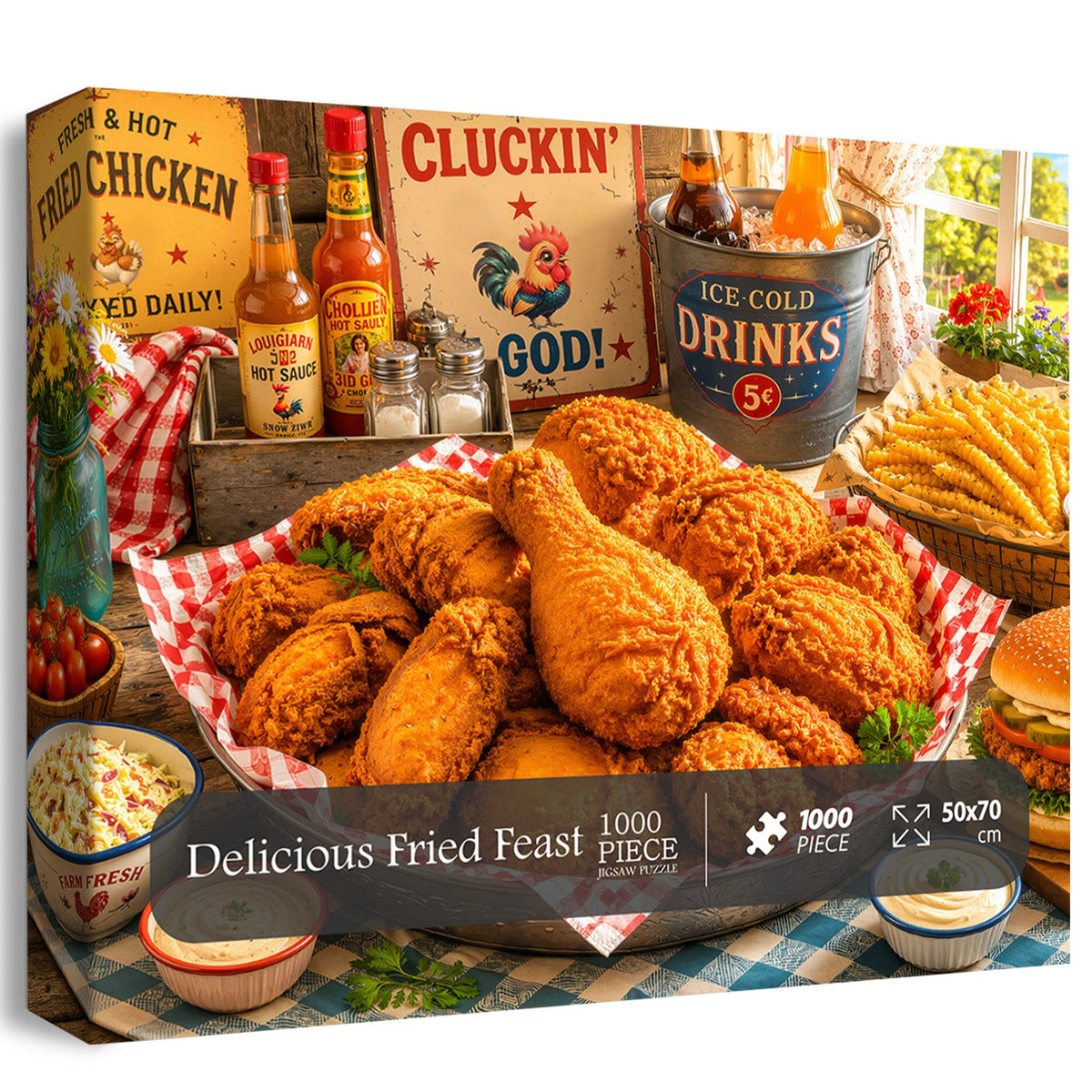 Delicious Fried Feast Jigsaw Puzzle 1000 Pieces