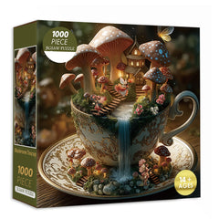 Rompecabezas de taza de té de setas, 1000 piezas