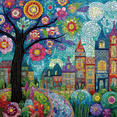 Puzzle Ciudad Floreciente 1000 Piezas