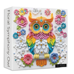 Floral Symphony Owl Jigsaw Puzzle 1000 Pieces