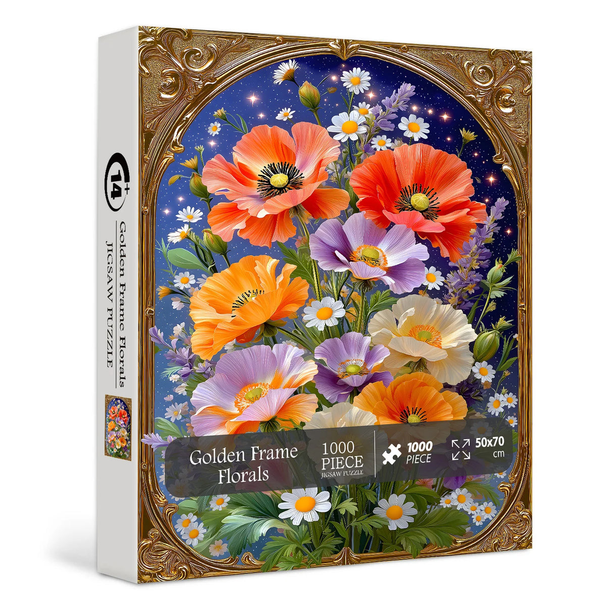 Golden Frame Florals Jigsaw Puzzle 1000 Pieces