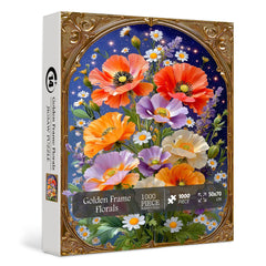 Golden Frame Florals Jigsaw Puzzle 1000 Pieces