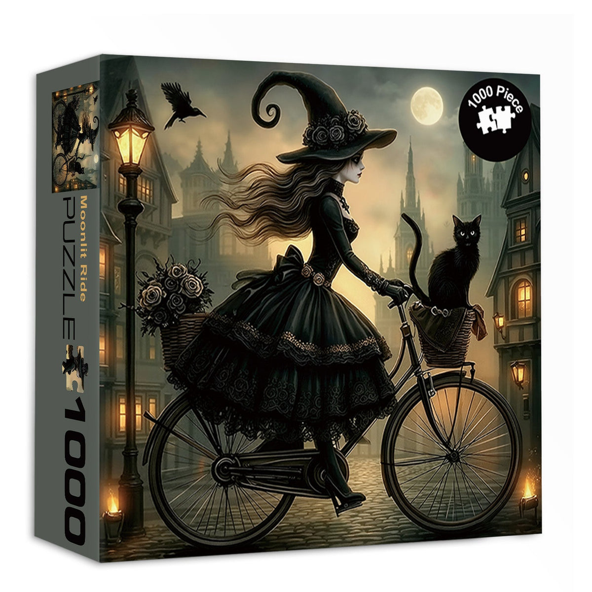 Rompecabezas de paseo iluminado por la luna, 1000 piezas