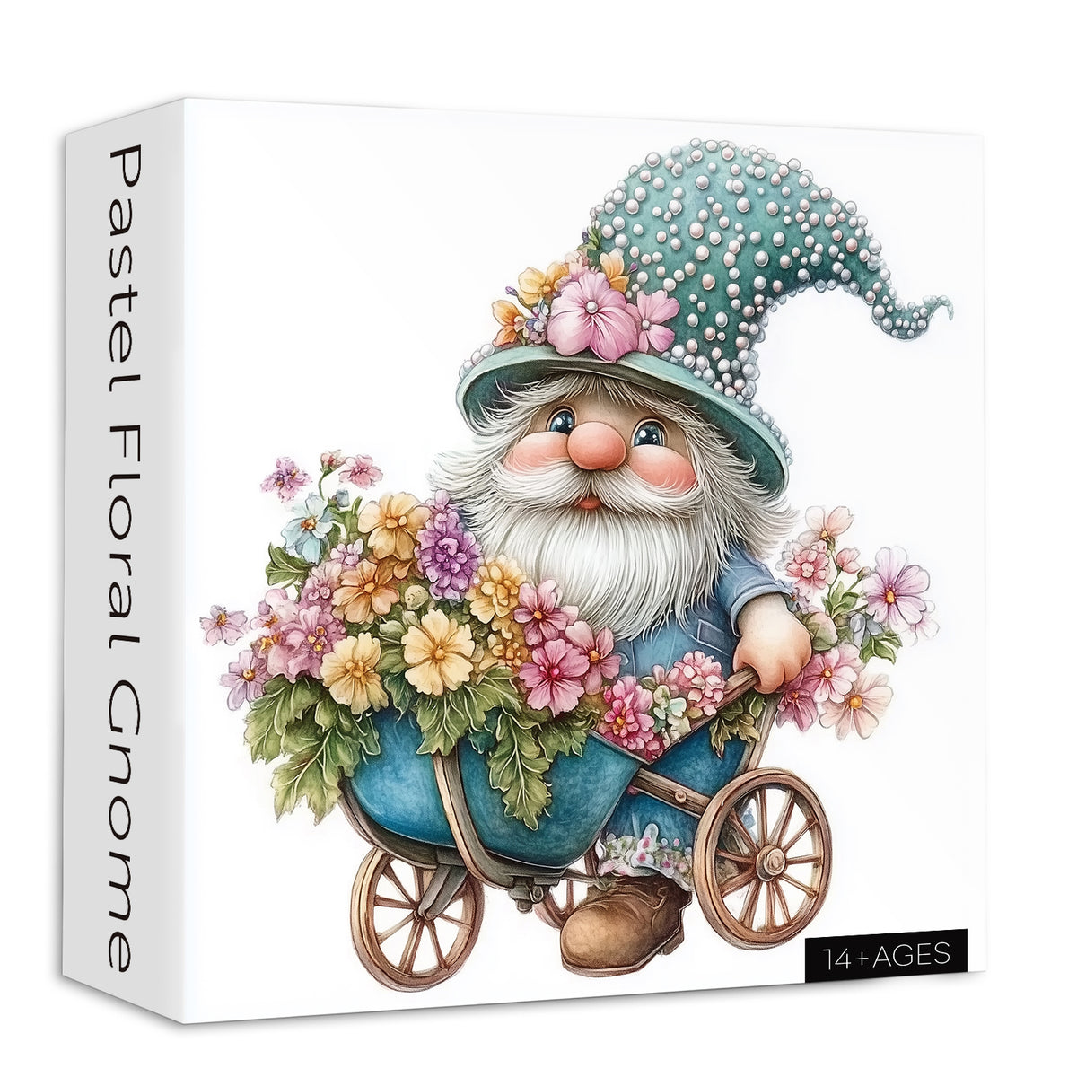 Pastel Floral Gnome Jigsaw Puzzle 1000 Pieces