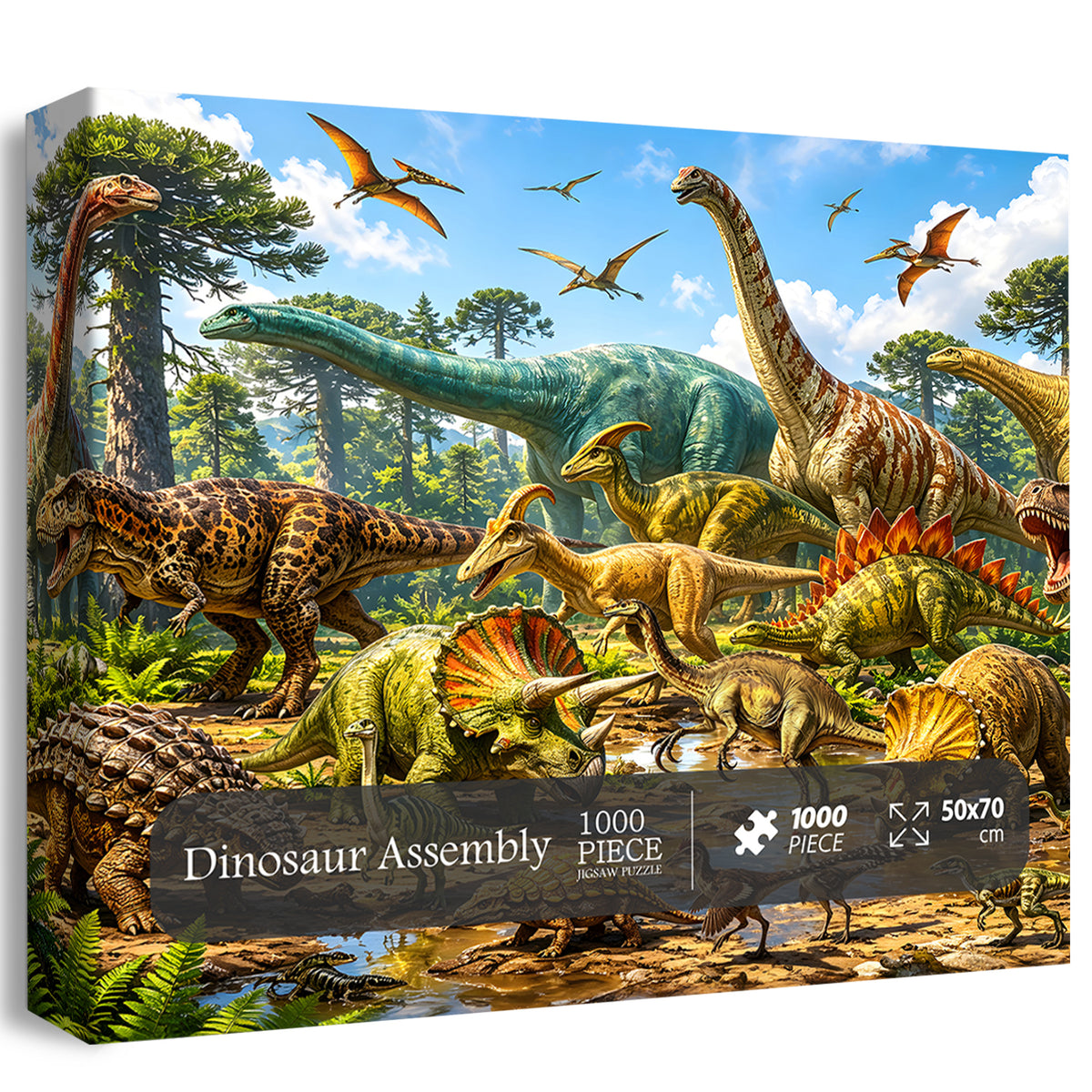 Dinosaur Assembly Jigsaw Puzzle 1000 Pieces