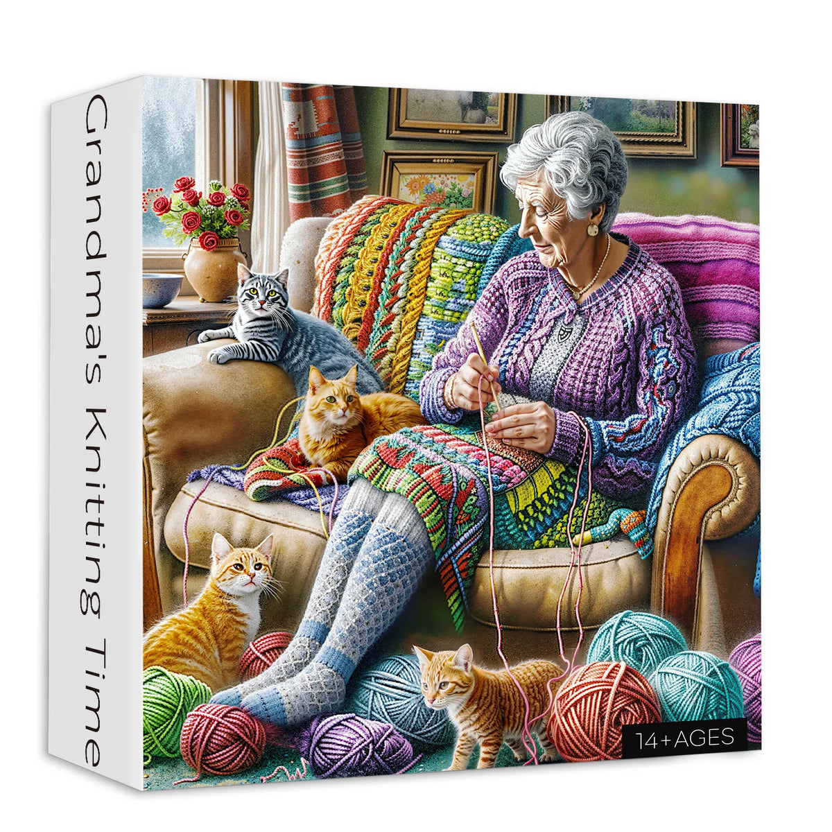 Grandma's Knitting Time Jigsaw Puzzle 1000 Pieces