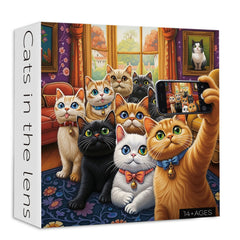 Cats in the lens Jigsaw Puzzle 1000 Pieces