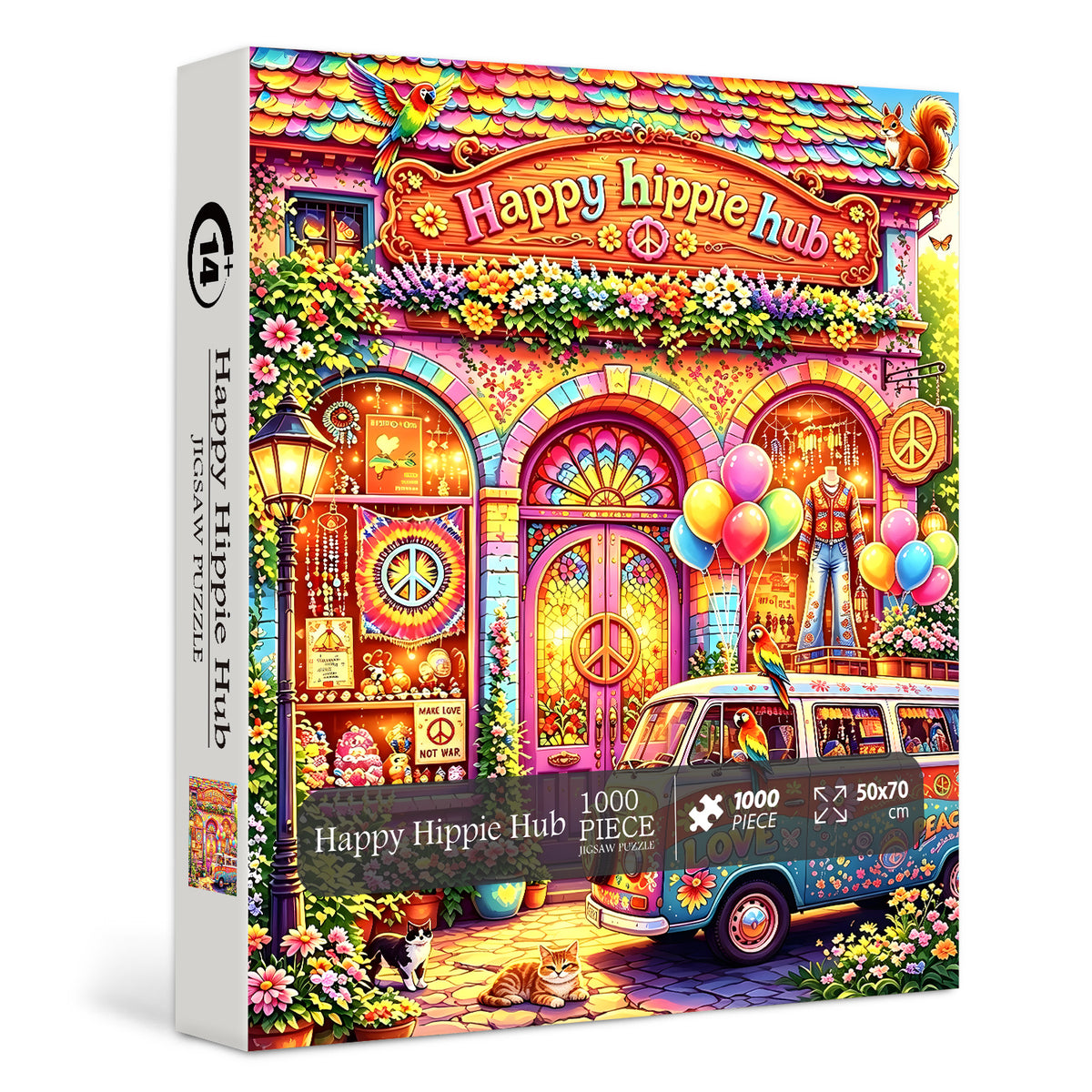 Happy Hippie Hub Jigsaw Puzzle 1000 Pieces