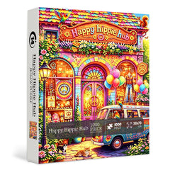 Happy Hippie Hub Jigsaw Puzzle 1000 Pieces