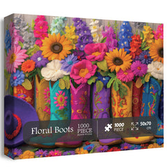 Botas florales rompecabezas rompecabezas 1000 piezas