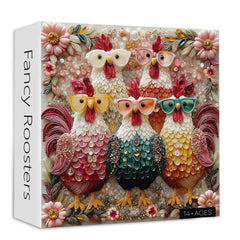 Fancy Roosters Jigsaw Puzzle 1000 Pieces