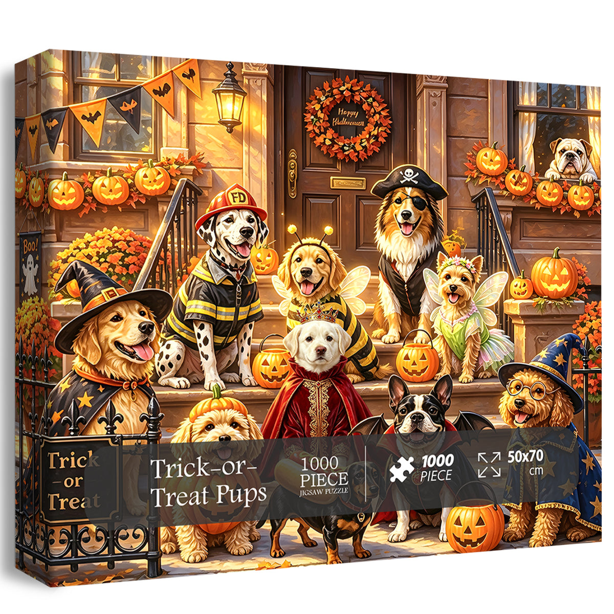 Trick-or-Treat Pups Jigsaw Puzzle 1000 Pieces