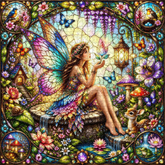 Stained Glass Fairy Jigsaw Puzzle 1000 Pieces