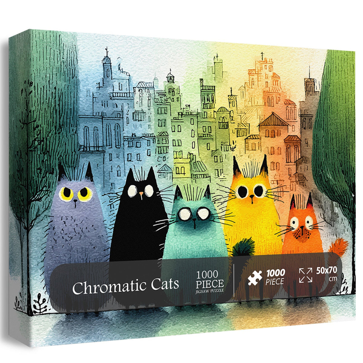 Chromatic Cats Jigsaw Puzzle 1000 Pieces