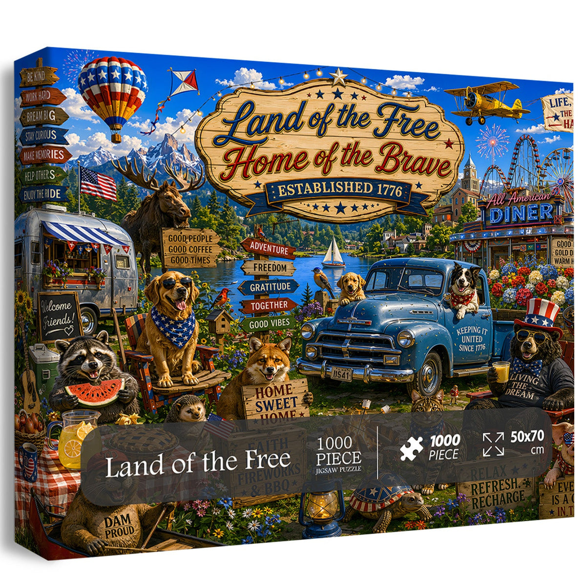 Puzzle La Terra dei Gratuiti, 1000 Pezzi