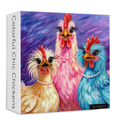 Puzzle colorato e chic con polli, 1000 pezzi