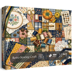Retro Sewing Craft Jigsaw Puzzle 1000 Pieces