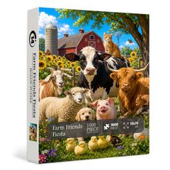 Farm Friends Fiesta Jigsaw Puzzle 1000 Pieces