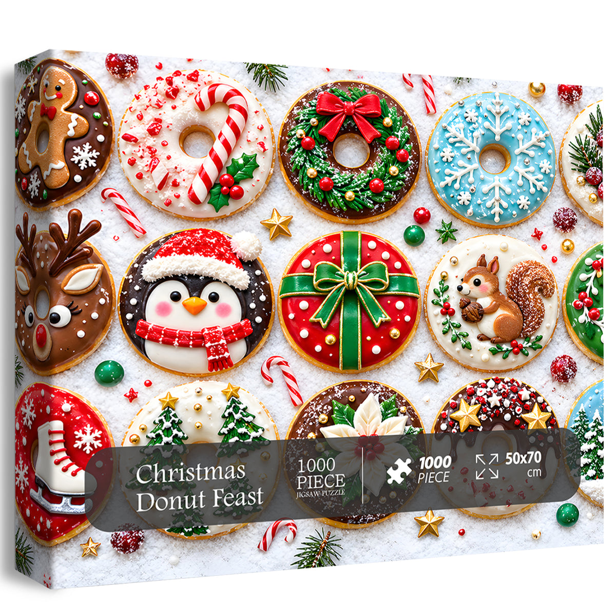Christmas Donut Feast Jigsaw Puzzle 1000 Pieces