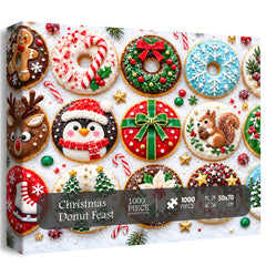 Christmas Donut Feast Jigsaw Puzzle 1000 Pieces