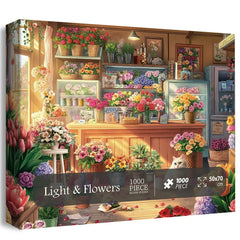 Puzzle léger et fleurs Puzzle 1000 pièces