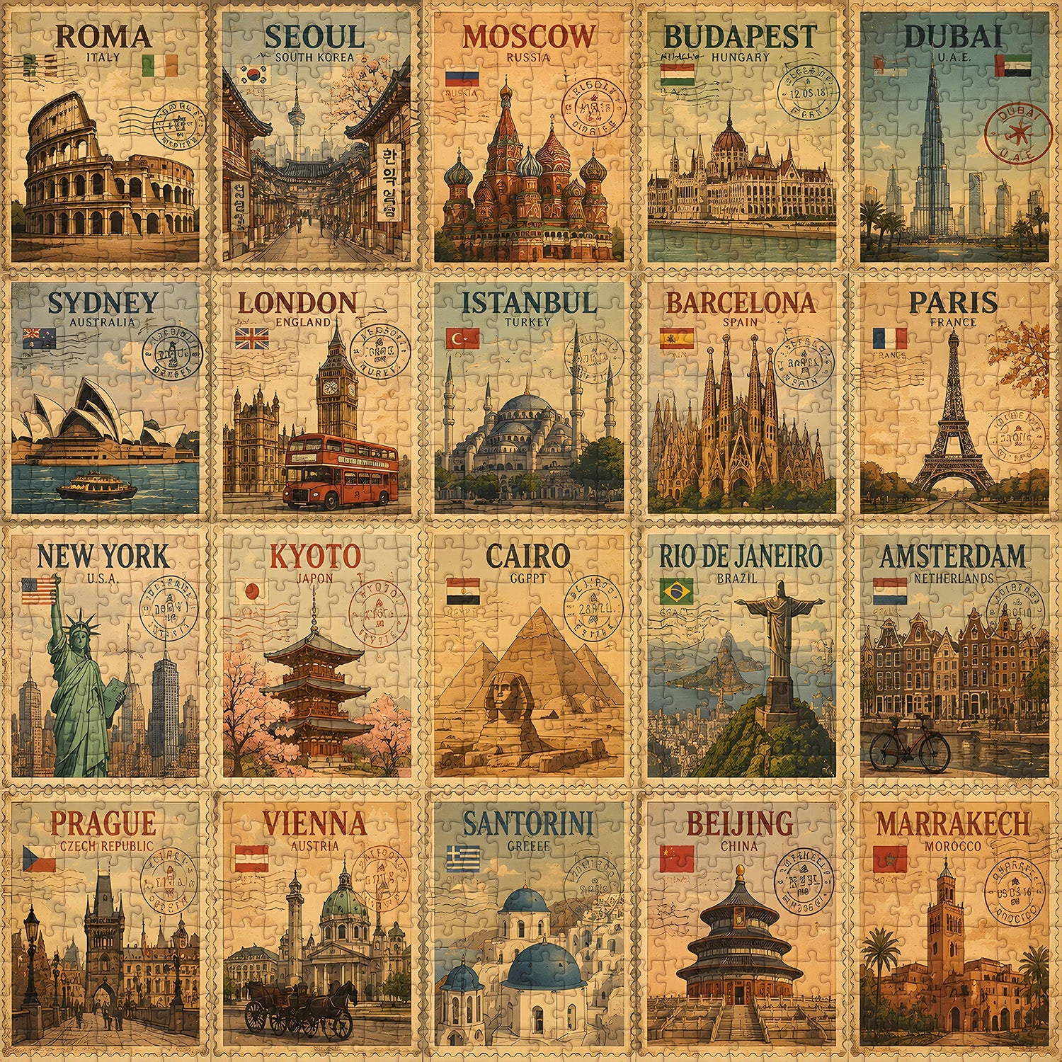 Global Journeys Jigsaw Puzzle 1000 Pieces
